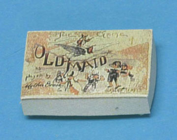 Dollhouse Miniature Game Of Old Maid, Antique Reproduction